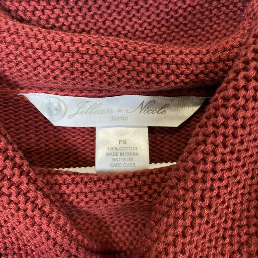 Jillian Nicole Cowl Funnel Neck Sweater Petite Small Purple - Picture 2 of 4